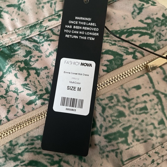 Fashion Nova multicolor Emma corset midi dress. - Picture 2 of 6